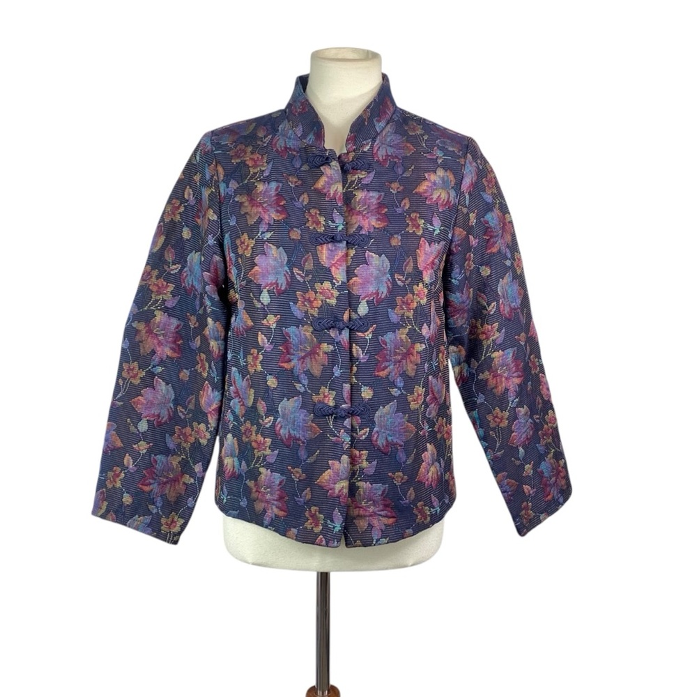 Woman’s Meryl Diamond leaf print multicolor jacket size S